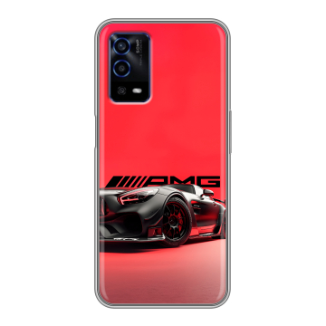 Силиконовый противоударный чехол на OPPO A55 с принтом Мерседес Mercedes AMG