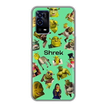 Силиконовый противоударный чехол на OPPO A55 с принтом Шрек Shrek