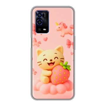 Силиконовый противоударный чехол на OPPO A55 с принтом для девочек