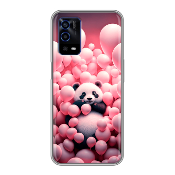 Силиконовый противоударный чехол на OPPO A55 с принтом Панда