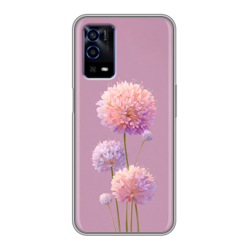 Силиконовый противоударный чехол на OPPO A55 с принтом Цветы