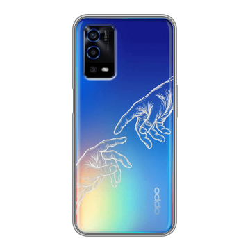 Силиконовый противоударный чехол на OPPO A55 с принтом Сотворение мира