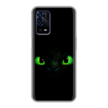 Силиконовый противоударный чехол на OPPO A55 с принтом Как приручить дракона Силиконовый противоударный чехол на OPPO A55 с принтом Как приручить дракона