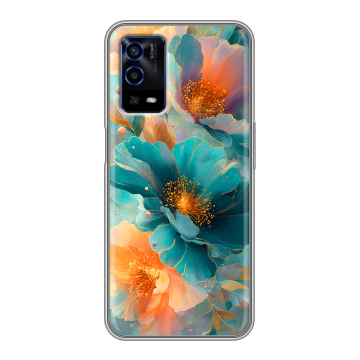 Силиконовый противоударный чехол на OPPO A55 с принтом Цветы