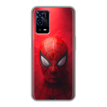 Силиконовый противоударный чехол на OPPO A55 с принтом Spiderman Человек паук Силиконовый противоударный чехол на OPPO A55 с принтом Spiderman Человек паук
