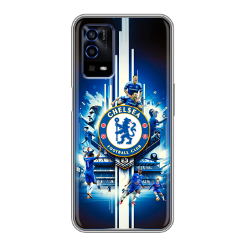 Силиконовый противоударный чехол на OPPO A55 с принтом Chelsea Челси Силиконовый противоударный чехол на OPPO A55 с принтом Chelsea Челси