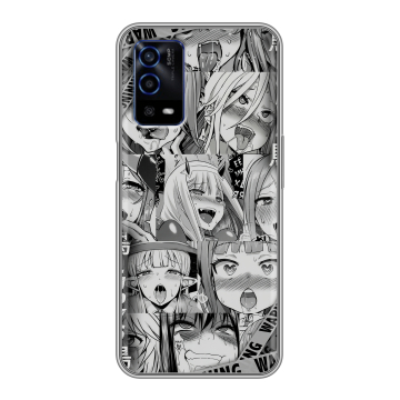 Силиконовый противоударный чехол на OPPO A55 с принтом Ahegao Ахегао Аниме Силиконовый противоударный чехол на OPPO A55 с принтом Ahegao Ахегао Аниме