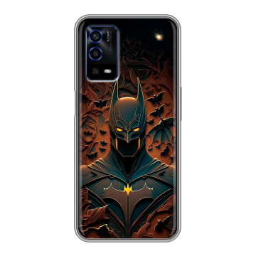 Силиконовый противоударный чехол на OPPO A55 с принтом Batman Бэтмен Силиконовый противоударный чехол на OPPO A55 с принтом Batman Бэтмен