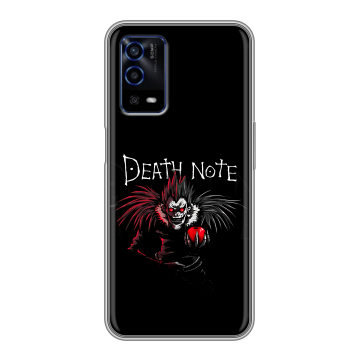 Силиконовый противоударный чехол на OPPO A55 с принтом Death note Тетрадь смерти Силиконовый противоударный чехол на OPPO A55 с принтом Death note Тетрадь смерти