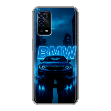 Силиконовый противоударный чехол на OPPO A55 с принтом BMW БМВ Силиконовый противоударный чехол на OPPO A55 с принтом BMW БМВ