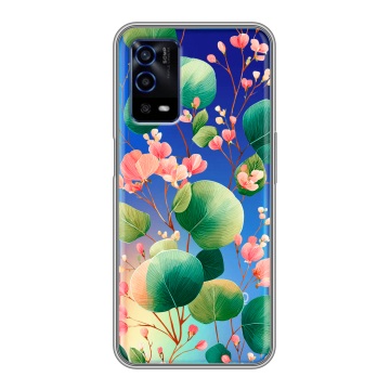 Силиконовый противоударный чехол на OPPO A55 с принтом женский Силиконовый противоударный чехол на OPPO A55 с принтом женский