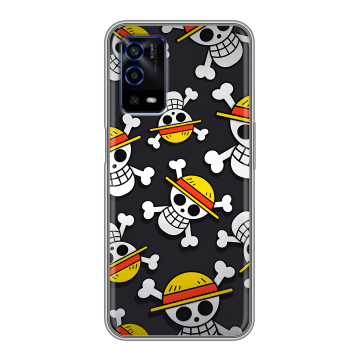 Силиконовый противоударный чехол на OPPO A55 с принтом One Piece Ван Пис Силиконовый противоударный чехол на OPPO A55 с принтом One Piece Ван Пис