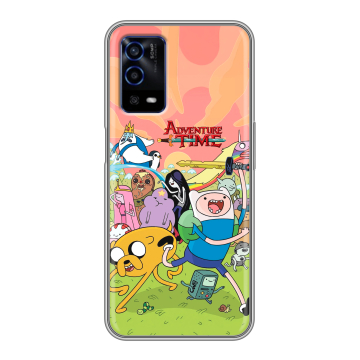 Силиконовый противоударный чехол на OPPO A55 с принтом Adventure time Время приключений Силиконовый противоударный чехол на OPPO A55 с принтом Adventure time Время приключений