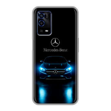 Силиконовый противоударный чехол на OPPO A55 с принтом Mercedes Мерседес Силиконовый противоударный чехол на OPPO A55 с принтом Mercedes Мерседес