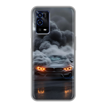 Силиконовый противоударный чехол на OPPO A55 с принтом BMW БМВ