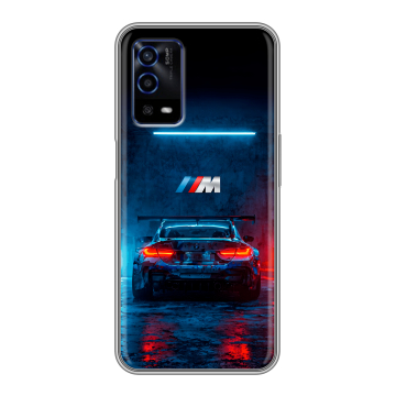 Силиконовый противоударный чехол на OPPO A55 с принтом BMW БМВ