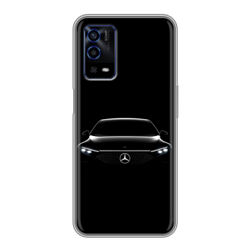 Силиконовый противоударный чехол на OPPO A55 с принтом Mercedes Мерседес