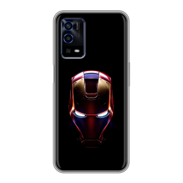 Силиконовый противоударный чехол на OPPO A55 с принтом IronMan Железный человек