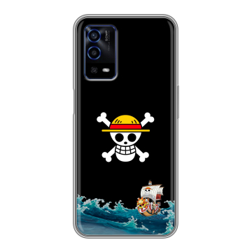 Силиконовый противоударный чехол на OPPO A55 с принтом One Piece Ван Пис