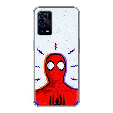 Силиконовый противоударный чехол на OPPO A55 с принтом Spiderman Человек паук Силиконовый противоударный чехол на OPPO A55 с принтом Spiderman Человек паук