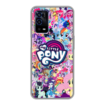 Силиконовый противоударный чехол на OPPO A55 с принтом My little pony Дружба чудо