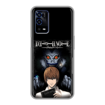Силиконовый противоударный чехол на OPPO A55 с принтом Death note Тетрадь смерти Силиконовый противоударный чехол на OPPO A55 с принтом Death note Тетрадь смерти