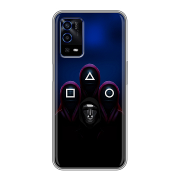 Силиконовый противоударный чехол на OPPO A55 с принтом Игра Кальмара