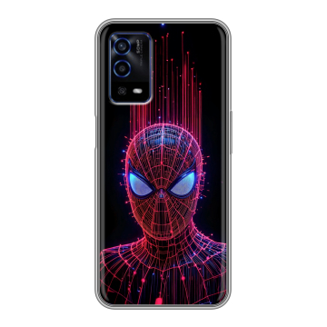 Силиконовый противоударный чехол на OPPO A55 с принтом Spiderman Человек паук