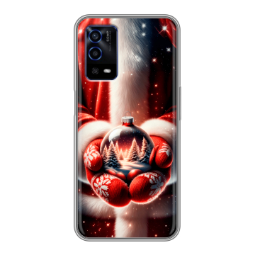 Силиконовый противоударный чехол на OPPO A55 с принтом Новый год