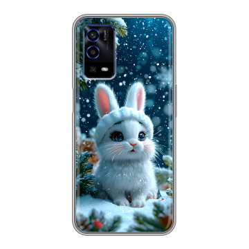 Силиконовый противоударный чехол на OPPO A55 с принтом Новый год