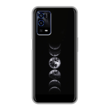 Силиконовый противоударный чехол на OPPO A55 с принтом женский