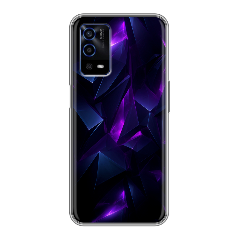 Силиконовый противоударный чехол на OPPO A55 с принтом Абстракиция Силиконовый противоударный чехол на OPPO A55 с принтом Абстракиция