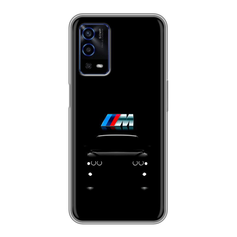 Силиконовый противоударный чехол на OPPO A55 с принтом БМВ BMW Силиконовый противоударный чехол на OPPO A55 с принтом БМВ BMW