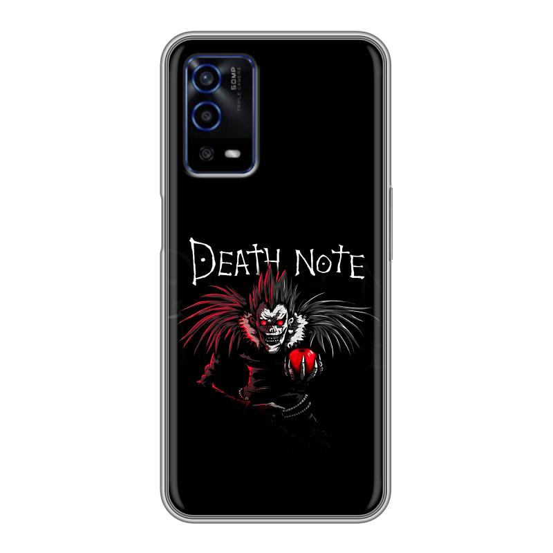 Силиконовый противоударный чехол на OPPO A55 с принтом Death note Тетрадь смерти Силиконовый противоударный чехол на OPPO A55 с принтом Death note Тетрадь смерти