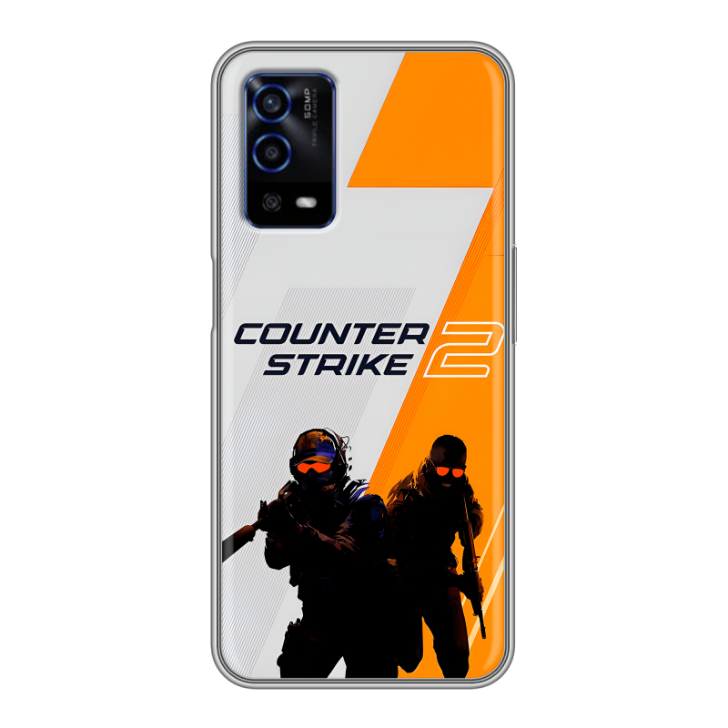 Силиконовый противоударный чехол на OPPO A55 с принтом Counter Strike Силиконовый противоударный чехол на OPPO A55 с принтом Counter Strike