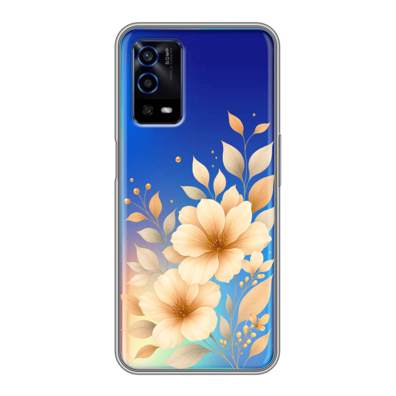 Силиконовый противоударный чехол на OPPO A55 с принтом для девушки Силиконовый противоударный чехол на OPPO A55 с принтом для девушки