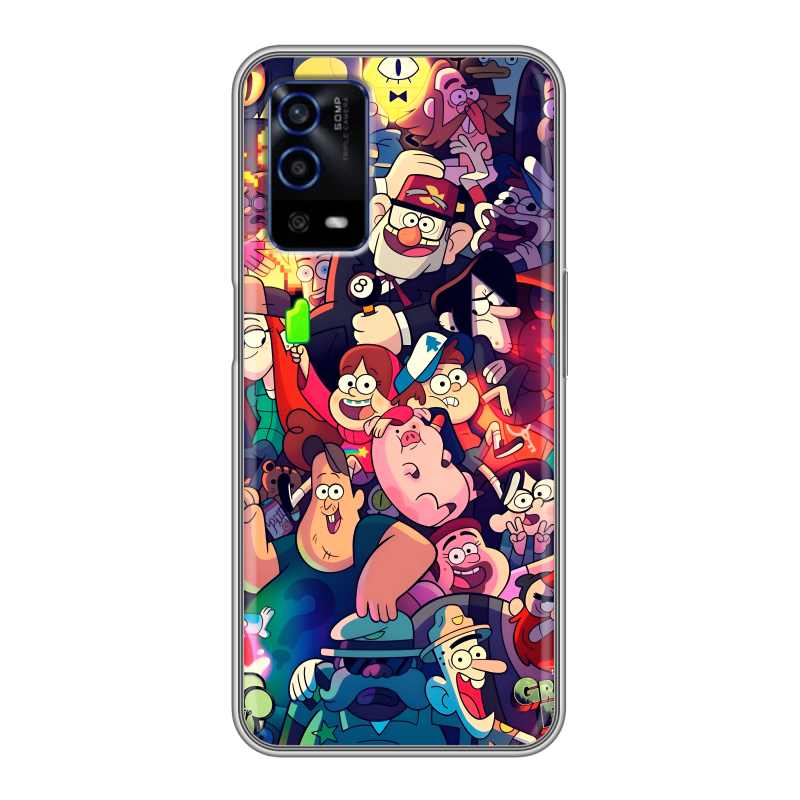 Силиконовый противоударный чехол на OPPO A55 с принтом Gravity Falls Гравити Фолз Силиконовый противоударный чехол на OPPO A55 с принтом Gravity Falls Гравити Фолз