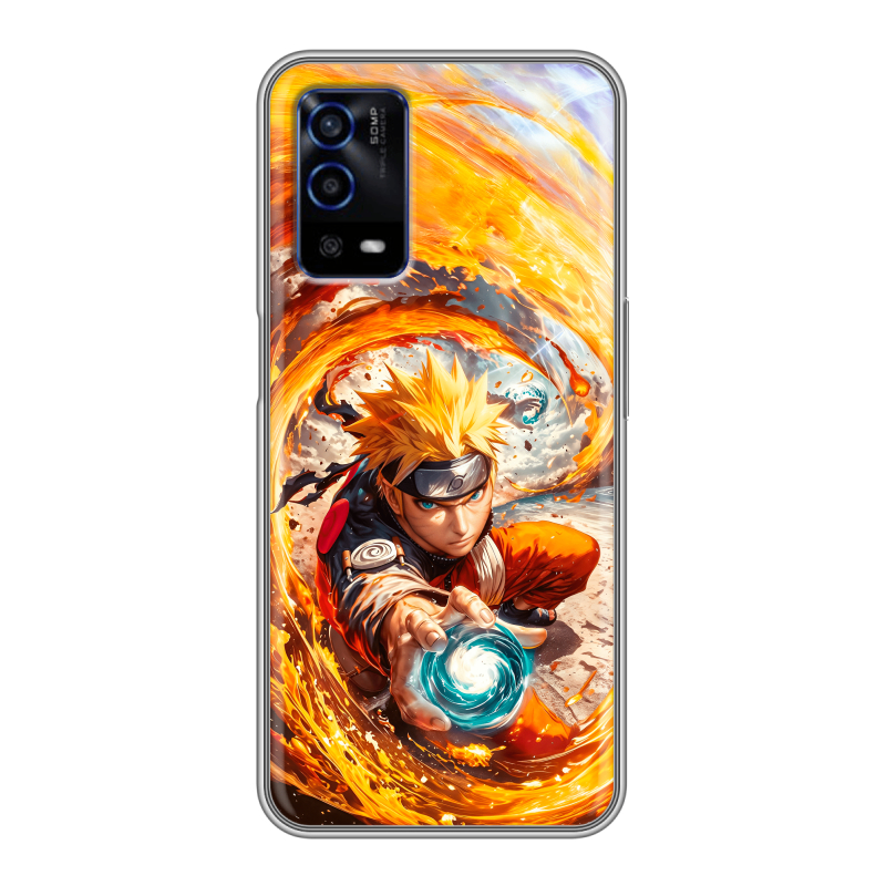 Силиконовый противоударный чехол на OPPO A55 с принтом Аниме Наруто Naruto Силиконовый противоударный чехол на OPPO A55 с принтом Аниме Наруто Naruto