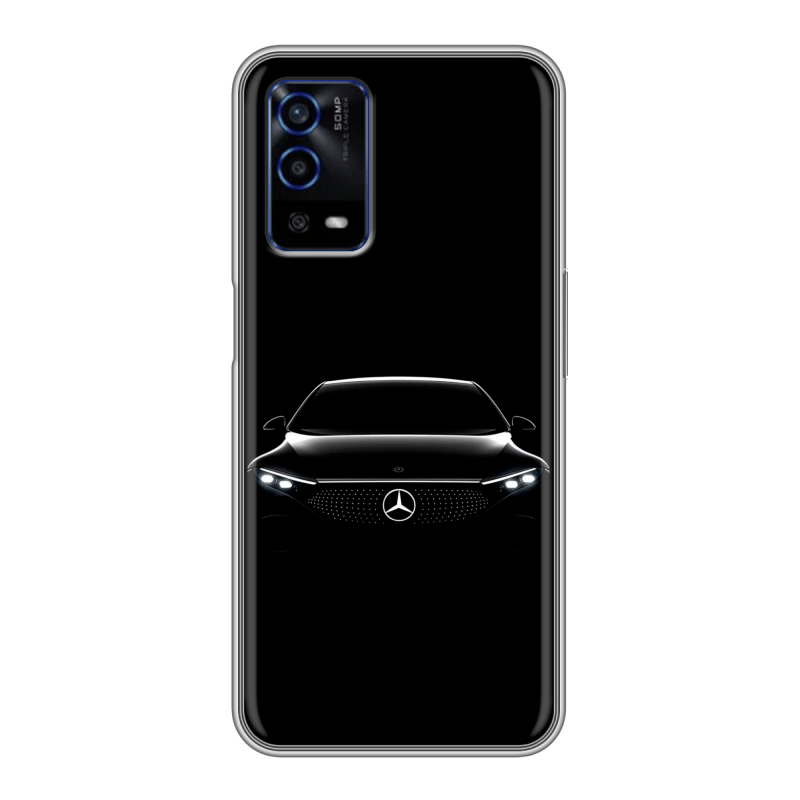 Силиконовый противоударный чехол на OPPO A55 с принтом Mercedes Мерседес Силиконовый противоударный чехол на OPPO A55 с принтом Mercedes Мерседес