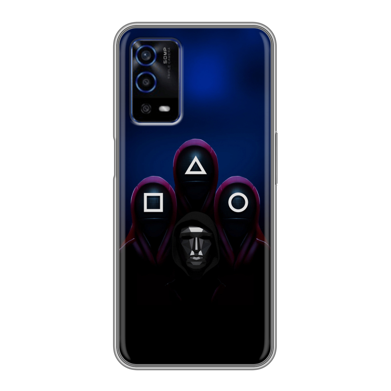 Силиконовый противоударный чехол на OPPO A55 с принтом Игра Кальмара Силиконовый противоударный чехол на OPPO A55 с принтом Игра Кальмара
