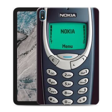 Силиконовый чехол на Nokia T20 с принтом Старый телефон