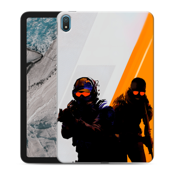 Силиконовый чехол на Nokia T20 с принтом Контер страйк Counter strike