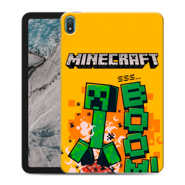 Силиконовый чехол на Nokia T20 с принтом Майнкрафт Minecraft