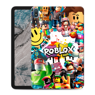 Силиконовый чехол на Nokia T20 с принтом Roblox Роблокс