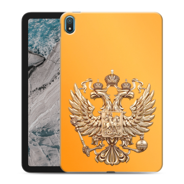Силиконовый чехол на Nokia T20 с принтом Герб Флаг России