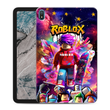 Силиконовый чехол на Nokia T20 с принтом Roblox Роблокс