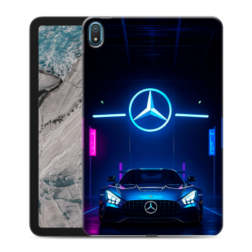 Силиконовый чехол на Nokia T20 с принтом Mercedes Мерседес