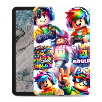 Силиконовый чехол на Nokia T20 с принтом Roblox Роблокс