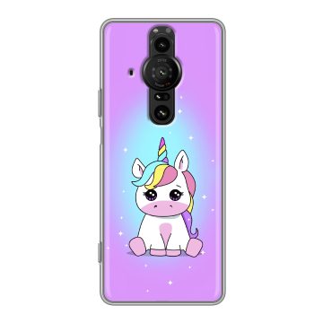 Силиконовый противоударный чехол на Sony Xperia Pro-I с принтом Единорог Силиконовый противоударный чехол на Sony Xperia Pro-I с принтом Единорог