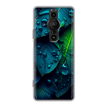 Силиконовый противоударный чехол на Sony Xperia Pro-I с принтом Листья Силиконовый противоударный чехол на Sony Xperia Pro-I с принтом Листья